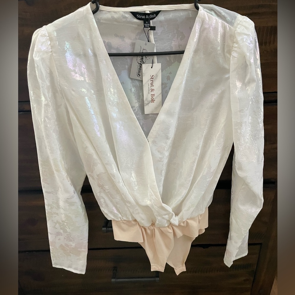 Iridescent White Bodysuit